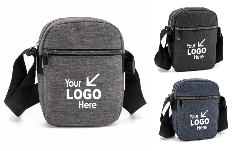 Heathered 2-Zipper Sling Bag Heathered 2-Zipper Sling Bag